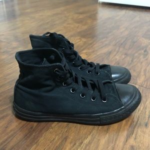 Converse All-Star Black Hi-tops - Size 3